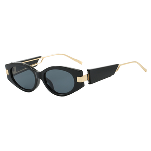 Custom Logo 2025 Hot Selling Fashion Women's <b>Retro</b> Trendy Square Side Sun Glasses UV400 Cat Eye <b>Sunglasses</b> Light Weight - Product Image 2