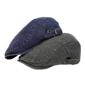 Boina Americana Retro Personalizada de Color Sólido, Estilo Casual, Lavada, Estilo Británico, de Doble Uso (Delantera y Trasera) - Product Image 3