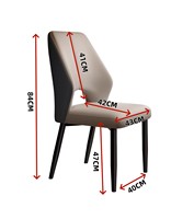 Nouvelle Chaise de Salle à Manger Épaissie 2026, Style Crème, Revêtement en Cuir, Luxe Léger, Ambiance Haut de Gamme pour Salle à Manger et Salon