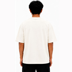 Men's <b>White</b> Cotton T-Shirt Short Sleeve O-Neck Regular Fit Casual Streetwear With Front Logo Print OEM Custom <b>Tshirts</b> for Men - Product Image 4