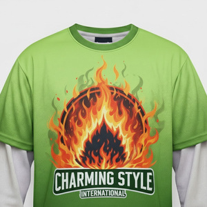 Camiseta de manga larga holgada para hombre, 280g, nueva, con efecto desgastado, estilo hip hop americano, diseño moderno con letras. - Product Image 3