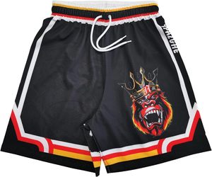 กางเกงขาสั้นไมโครเมชแห้งเร็วแบบยูนิเซ็กซ์ สีพื้น เอวกลาง มีเชือกผูก กระเป๋า ใส่สบาย เหมาะกับกีฬา สีดำ สีเขียวมะกอก รับสั่งทำ - Product Image 3