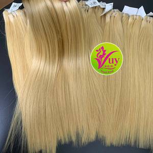 VuyHair – Vente en gros de mèches brutes vietnamiennes blond clair, double trame, double tirage, douces, pleine épaisseur, 95-100g - Product Image 2