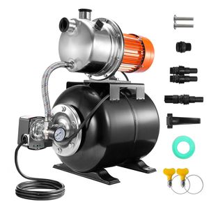 Pompa di Sollevamento Acqua Automatica da 1.6 HP per Irrigazione, 1320 GPH, Serbatoio a Pressione per Pozzi Poco Profondi da 5 Galloni, 30/50 P - Product Image 1