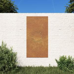 41,3 \ "x21.7 \" Corten Steel Patio Decoración de pared Adornos de jardín con diseño de sol - Product Image 1