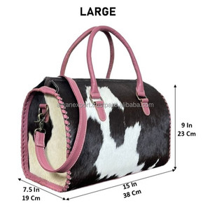 Nouveau sac de voyage pour femme en cuir de vache véritable de haute qualité, grand sac de voyage personnalisé en gros, sac de week-end, sac de voyage - Product Image 2