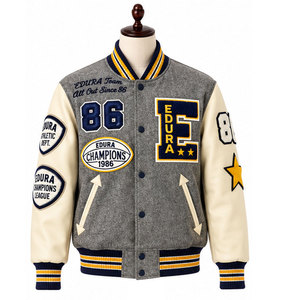 Veste de baseball en cuir de haute qualité avec logo personnalisé en chenille, style streetwear, veste de baseball pour homme, veste varsity - Product Image 1