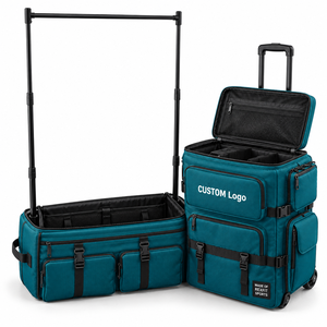 Bolsa de Viaje con Ruedas para Baile, Personalizada, con Bolsillos Laterales, Compartimentos con Cierre Frontal y Asa de Arrastre para Ropa de Baile - Product Image 1