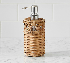 Top Selected Luxury Premium Wholesale Handcrafted Natural Rattan <b>Bathroom</b> Accessories Set For Home Hotel <b>Bathroom</b> <b>Decor</b> - Product Image 2