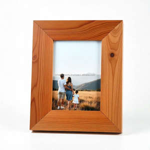 Marco de fotos de madera de acacia hecho a mano de primera calidad, artesanía de madera duradera, Ideal para exhibición de oficina en casa y fines de regalo - Product Image 1