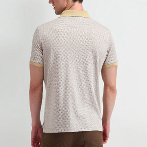 เสื้อยืดผู้ชายสไตล์วินเทจทันสมัย ผ้าถักเนื้อแน่น แขนสั้น ระบายอากาศได้ดี ผลิตจากโพลีเอสเตอร์/คอตตอน - Product Image 3