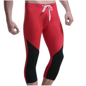 Pantalon de compression 3/4 pour homme avec cordon de serrage, idéal pour l'entraînement sportif, le fitness, le yoga et comme couche de base. - Product Image 5