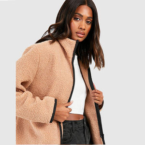 Nouvelle conception OEM, vente en gros, vêtements d'hiver personnalisés, veste chaude pour femmes avec fermeture éclair intégrale et col, style décontracté - Product Image 4