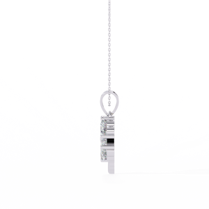 Collier pendentif trèfle à quatre feuilles en diamant de laboratoire certifié IGI, or blanc, bijoux fins pour cadeau, mariage, fête - Product Image 5