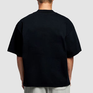 T-shirt homme en coton épais imprimé sur mesure, coupe oversize de luxe à épaules tombantes, style boxy, haute qualité, prix bas - Product Image 2