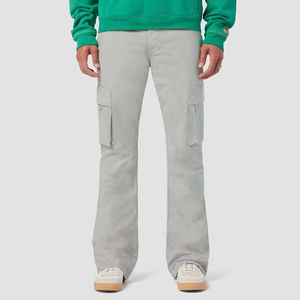 Pantalon cargo droit décontracté pour homme, couleur personnalisable, tissu extensible confortable, imperméable, respirant, poches cargo pratiques, taille moyenne - Product Image 1