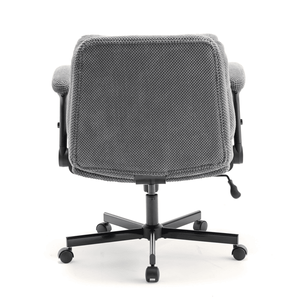 Sedia da Ufficio Confortevole con Seduta Larga, Cuscino Spesso, Design Girevole Regolabile, Braccioli Ribaltabili, Ruote Girevoli in PU - Product Image 4