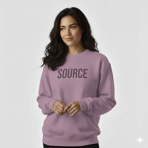Womens Lavender <b>Mock</b> <b>Neck</b> Sweatshirt Oversized Casual Fleece Pullover Winter Streetwear <b>Top</b> - Product Image 1