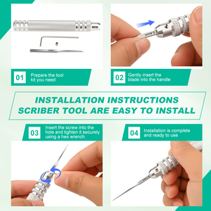 Kit de Herramientas de Modelado Prime con <span class=keywords><strong>7</strong></span> Cuchillas (0.1-2.0mm) para Tallado de Resina Gundam, Revestimiento de Paneles y Construcción de Modelos a Escala - Product Image 4