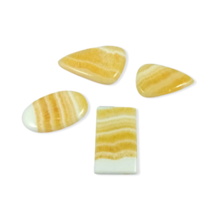 Wholesale Natural Yellow Calcite Cabochon Pendant Necklace Silver Plated Religious Style Charm Bezel Setting - Product Image 5
