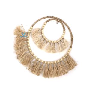 Décoration murale en herbe de mer naturelle, tissée à la main, style bohème, rustique, pour la maison - Product Image 2