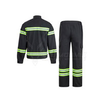 Combinaison en polyester ignifuge et respirante pour hommes, uniforme de travail industriel résistant au feu avec haute visibilité