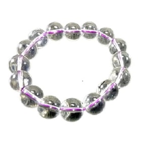 <b>Men</b> and Women Handmade Feng Shui Clear Crystal Obsidian Round Stone <b>Beads</b> Round <b>Bracelet</b> 8-10mm Size Fashion Jewelry Energy - Product Image 3