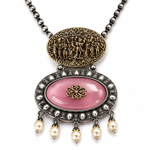 Two Tone Women's Bridal Engagement Wedding <b>Statement</b> Zircon Zinc Alloy Jewelry Set Antique Gold Plated Bohemian <b>Necklace</b> Earring - Product Image 1