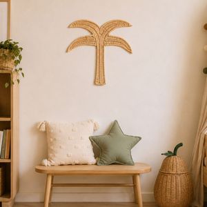 Decoración de Pared de Palmera de Ratán Hecha a Mano, Ideal para Cuarto de Bebé, Habitación Infantil y Hogar Boho - Product Image 3