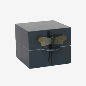 Organisateur de bijoux en laque artisanal élégant, Vietnam, boîte cadeau en bois durable de haute qualité avec motif libellule - Product Image 4