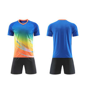 Uniforme de Fútbol con Detalle de Ribete y Adorno en Contraste, Uniforme de Fútbol con Pantalones Cortos con Cordón Elástico - Product Image 4