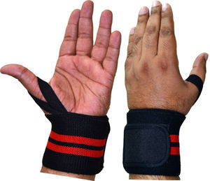 Bandes de maintien élastiques pour poignets de musculation avec boucle pour le pouce, robustes, réglables, antidérapantes, avec fermeture auto-agrippante, unisexe, naturel - Product Image 1