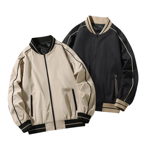 เสื้อแจ็คเก็ตบอมเบอร์ผู้ชาย สีพื้น ซิปปิด โพลีเอสเตอร์ สวมใส่สบาย ฤดูใบไม้ผลิ กันลม ปักโลโก้ได้ คอฮู้ด ทรงปกติ - Product Image 2