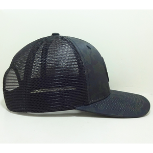 Wholesale High Quality Blank Black Mesh <b>Cap</b> Custom Rubber Patch Logo Trucker Streetwear Camouflage Hat for Men - Product Image 4