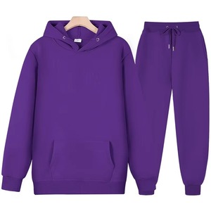 Factory Custom Cotton French Terry Heavyweight Oversized Hoodie and <b>Sweatpants</b> <b>Set</b> Mens Tracksuit Blank Streetwear OEM <b>Set</b> - Product Image 2