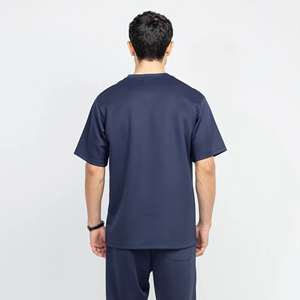 T-shirt personnalisé surdimensionné, couleur unie, ample, pour le sport et la remise en forme, manches courtes, coton de haute qualité, pour hommes, OEM - Product Image 6