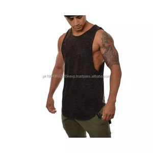 Débardeur personnalisé en coton, sans manches, délavé à l'acide, débardeur de sport pour homme, impression personnalisée, débardeurs surdimensionnés - Product Image 6