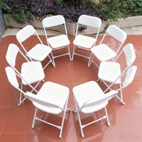 Chaises pliantes modernes en plastique blanc résistant aux UV, légères, imperméables, empilables, pour extérieur, mariage, jardin, fête, événement, conférence