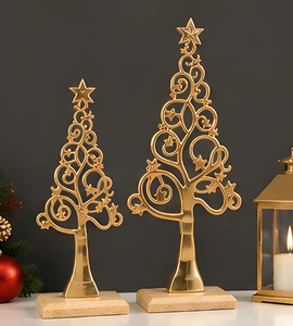 Black Metal <b>Tree</b> Décor Sculpture | Living Room <b>Table</b> <b>Christmas</b> Home Decoration Gift - Product Image 6