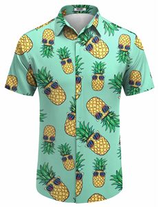 Chemise Hawaïenne Décontractée d'Été pour Homme Grande Taille en Polyester Imprimé avec Col Rabattu et Boutons, 160g – Collection Premium DENMIN APPARELS (ODM Personnalisé) - Product Image 5