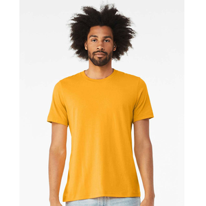 Camiseta de algodón de manga corta para hombre, corte regular, cuello redondo, informal, de color liso, diseño liso de punto jersey - Product Image 3