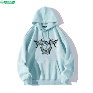 Sweat à capuche unisexe personnalisé en coton molletonné épais, teinture écologique, coupe classique, imprimé DTG animé - Product Image 3