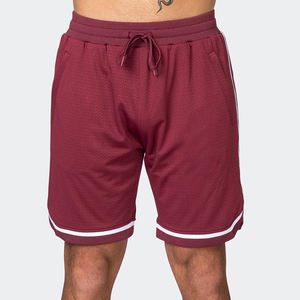 Pantalones cortos de baloncesto transpirables con logotipo personalizado para hombre, pantalones cortos de baloncesto de malla de poliéster de alta calidad al por mayor para hombre - Product Image 1