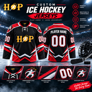 Maillots de hockey sur glace sublimés personnalisés – Uniformes d'équipe personnalisés avec logo et numéros - Product Image 1