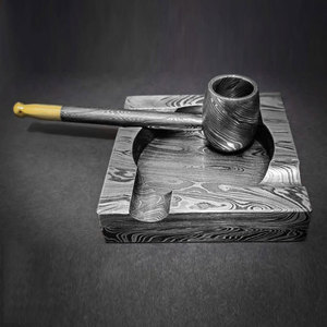 Cenicero de Metal con Patrón Damasco Premium, Cenicero Duradero Hecho a Mano para Cigarrillos y Cigarros, para Uso en el Hogar y la Oficina - Product Image 3