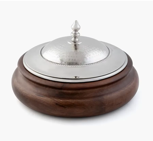 Round Wooden Casserole Pot With Stainless Steel Lid Classic Design For Gas And Induction Cookers - Product Image 6