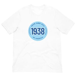 T-shirt à la mode pour femmes Jack and Jill Blues 1938, doux, respirant, à manches courtes, col rond, avec graphisme personnalisé, pour un style décontracté - Product Image 1