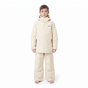 Chaqueta de Esquí Impermeable para Niños HAWK EYE, con Capucha, Aislamiento Sintético, Color Beige, para Invierno - Product Image 1