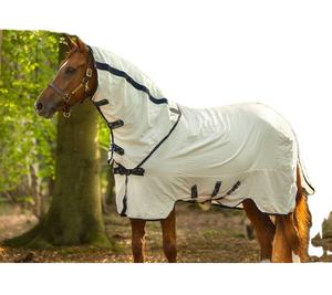 Lightweight Summer Fly Sheet with Breathable Mesh Fabric for Horses Ideal for Fly Protection and Comfort - Product Image 1