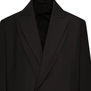 Blazer noir oversize pour femme, brodé, à bouton unique, 100 % coton, manteau long, couleur unie, mode, vente en gros, veste personnalisée, tenue - Product Image 5
